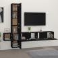 Preview: 5-tlg. TV-Schrank-Set Schwarz Holzwerkstoff