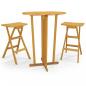 Preview: 3-tlg. Bar-Set Klappbar Massivholz Teak