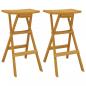 Preview: 3-tlg. Bar-Set Klappbar Massivholz Teak