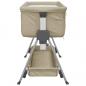 Preview: Babybett mit Matratze Taupe Leinenstoff