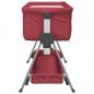 Preview: Babybett mit Matratze Rot Leinenstoff
