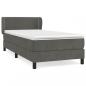 Preview: Boxspringbett mit Matratze Dunkelgrau 90x190 cm Samt