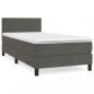 Preview: Boxspringbett mit Matratze Dunkelgrau 90x190 cm Samt