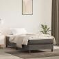 Preview: ARDEBO.de - Boxspringbett mit Matratze Dunkelgrau 90x190 cm Samt