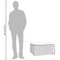 Preview: Gartenhocker mit Kissen Grau 55x55x30 cm Poly Rattan