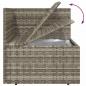 Preview: 3-tlg. Garten-Lounge-Set mit Kissen Grau Poly Rattan
