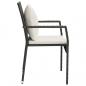 Preview: Gartenstühle mit Kissen 4 Stk. Poly Rattan Schwarz