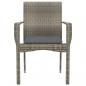 Preview: Gartenstühle mit Kissen 4 Stk. Poly Rattan Grau