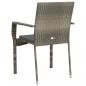 Preview: Gartenstühle mit Kissen 4 Stk. Poly Rattan Grau