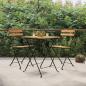 Preview: ARDEBO.de - 3-tlg. Bistro-Set Klappbar Massivholz Teak und Stahl