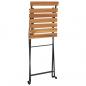 Preview: 3-tlg. Bistro-Set Klappbar Massivholz Teak und Stahl