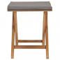 Preview: Klappstühle 2 Stk. Teak Massivholz und Stoff Dunkelgrau