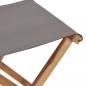 Preview: Klappstühle 2 Stk. Teak Massivholz und Stoff Dunkelgrau