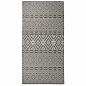Preview: ARDEBO.de - Outdoor-Teppich Flachgewebe 100x200 cm Schwarz Gestreift