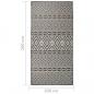 Preview: Outdoor-Teppich Flachgewebe 100x200 cm Schwarz Gestreift