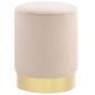 Preview: Hocker Aprikose und Golden Samt 28 x 36 cm