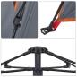 Preview: Kuppel-Campingzelt 4 Personen Grau und Orange Quick Release