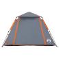 Preview: Kuppel-Campingzelt 4 Personen Grau und Orange Quick Release