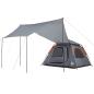 Preview: Kuppel-Campingzelt 4 Personen Grau und Orange Quick Release