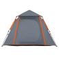 Preview: Kuppel-Campingzelt 4 Personen Grau und Orange Quick Release