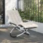 Preview: ARDEBO.de - Sonnenliegen-Auflage Creme 160x50x10 cm Wildleder-Optik