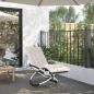 Preview: Sonnenliegen-Auflage Creme 160x50x10 cm Wildleder-Optik