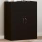 Preview: ARDEBO.de - Aktenschrank Schwarz 60x32x77,5 cm Holzwerkstoff