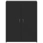 Preview: Aktenschrank Schwarz 60x32x77,5 cm Holzwerkstoff