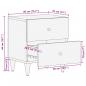 Preview: Nachttisch 40x33x46 cm Massivholz Mango