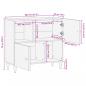 Preview: Beistellschrank 80x33x75 cm Massivholz Mango