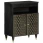 Preview: ARDEBO.de - Beistellschrank 60x33x75 cm Massivholz Mango