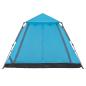 Preview: Kuppel-Campingzelt 5 Personen Blau Quick Release