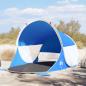 Preview: ARDEBO.de - Strandzelt 2 Personen Azurblau Pop-Up Wasserdicht