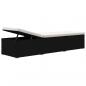 Preview: Sonnenliege mit Auflage und Teetisch Poly Rattan Schwarz
