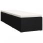 Preview: Sonnenliege mit Auflage und Teetisch Poly Rattan Schwarz
