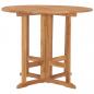 Preview: Klappbarer Garten-Esstisch Ø90x75 cm Massivholz Teak