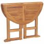 Preview: Klappbarer Garten-Esstisch Ø90x75 cm Massivholz Teak