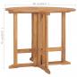 Preview: Klappbarer Garten-Esstisch Ø90x75 cm Massivholz Teak