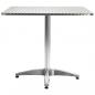 Preview: ARDEBO.de - Gartentisch Silbern 80x80x70 cm Aluminium