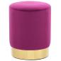 Preview: ARDEBO.de - Hocker Lila und Golden Samt