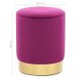 Preview: Hocker Lila und Golden Samt