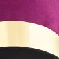 Preview: Hocker Lila und Golden Samt 28 x 36 cm