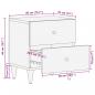 Preview: Nachttische 2 Stk. 40x33x46 cm Massivholz Mango