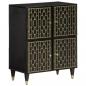 Preview: ARDEBO.de - Beistellschrank 60x33x75 cm Massivholz Mango