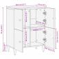 Preview: Beistellschrank 60x33x75 cm Massivholz Mango