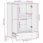 Preview: Highboard 60x33x100 cm Massivholz Mango