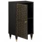 Preview: Beistellschrank 40x33x75 cm Massivholz Mango