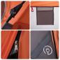 Preview: Campingzelt 4 Personen Grau und Orange Quick Release