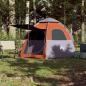Preview: Campingzelt 4 Personen Grau und Orange Quick Release