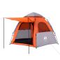 Preview: Campingzelt 4 Personen Grau und Orange Quick Release